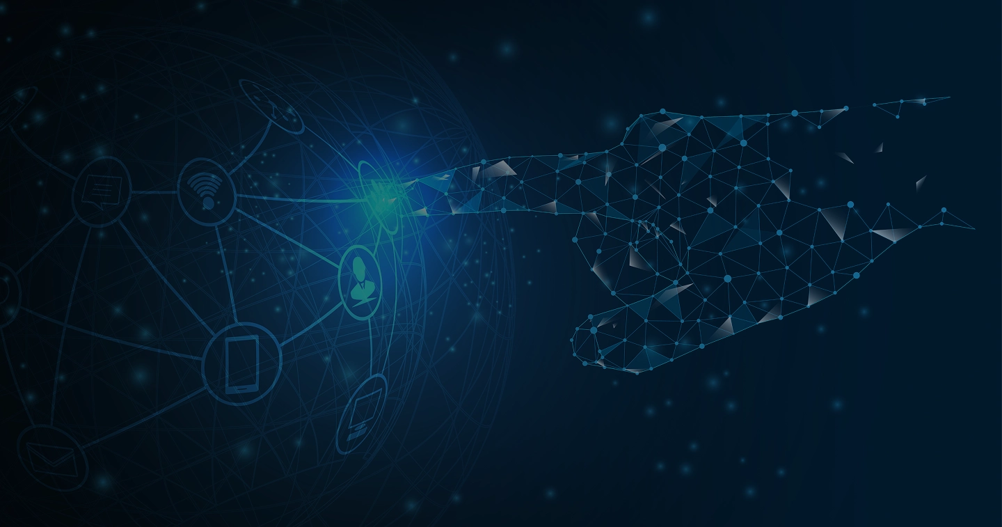 Grafica di sfondo della pagina contatti di Apice Corebit